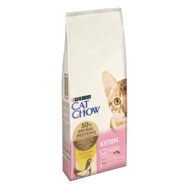 CAT CHOW® Сухий повнораціонний корм для кошенят. Також підходить для вагітних кішок та кішок у період лактації, з куркою.