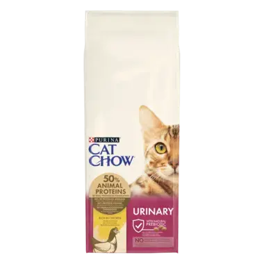 CAT CHOW® Сухий повнораціонний корм для дорослих котів, для підтримки сечовидільної системи у здоровому стані, з куркою.