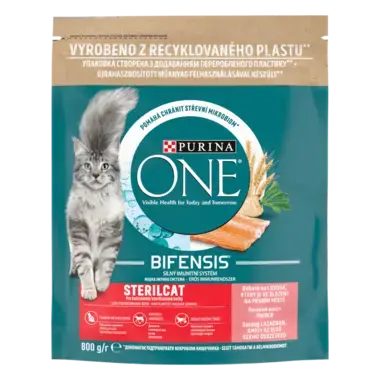 PURINA ONE® Sterilcat (Стерайлкет). З лососем. Сухий повнораціонний корм для стерилізованих котів​​​.