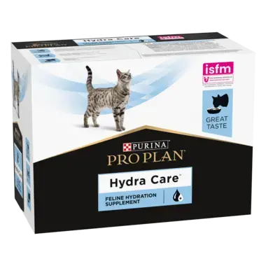 PRO PLAN® HC Hydra Care (Хайдра Кер). Додатковий корм для котів, що сприяє збільшенню споживання води.