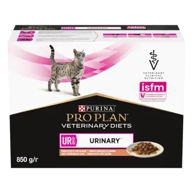 PRO PLAN® UR URINARY. Ветеринарна дієта для котів для розчинення струвітних каменів. З лососем.