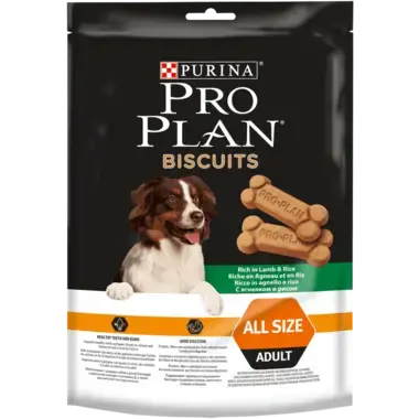 PRO PLAN® Biscuits (Печиво). Додатковий сухий корм для дорослих собак. З ягням та рисом.
